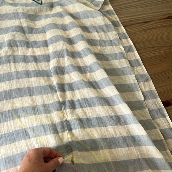 Anthropologie Fringed Embroidered Caftan Coverup - Picture 7 of 9